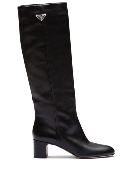 leather flats prada|prada knee high leather boots.